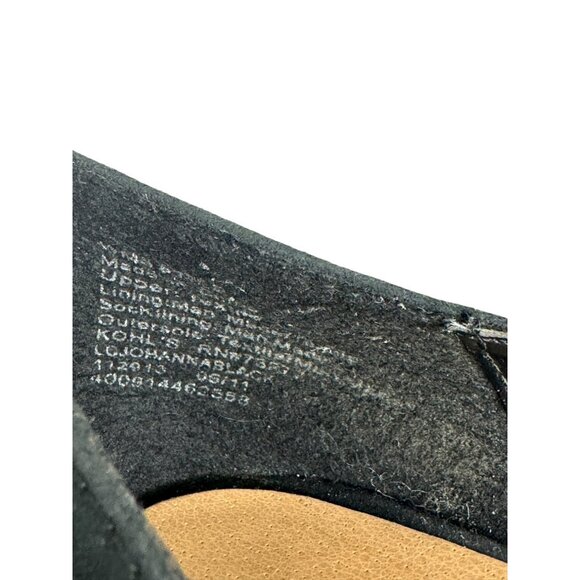 LC Lauren Conrad 5"Heels Stiletto Size 8 Black Faux Suede Platform Pumps Johanna - Picture 9 of 10